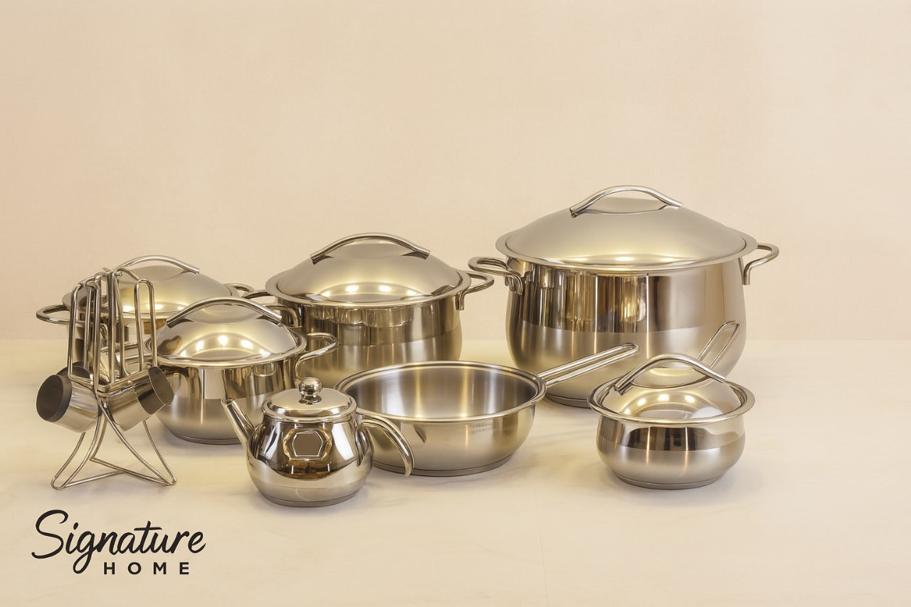 طقم ستانلس استيل ماركه OSCAR تركي 12 قطعة